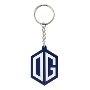 keychain featuring embossed OG logo