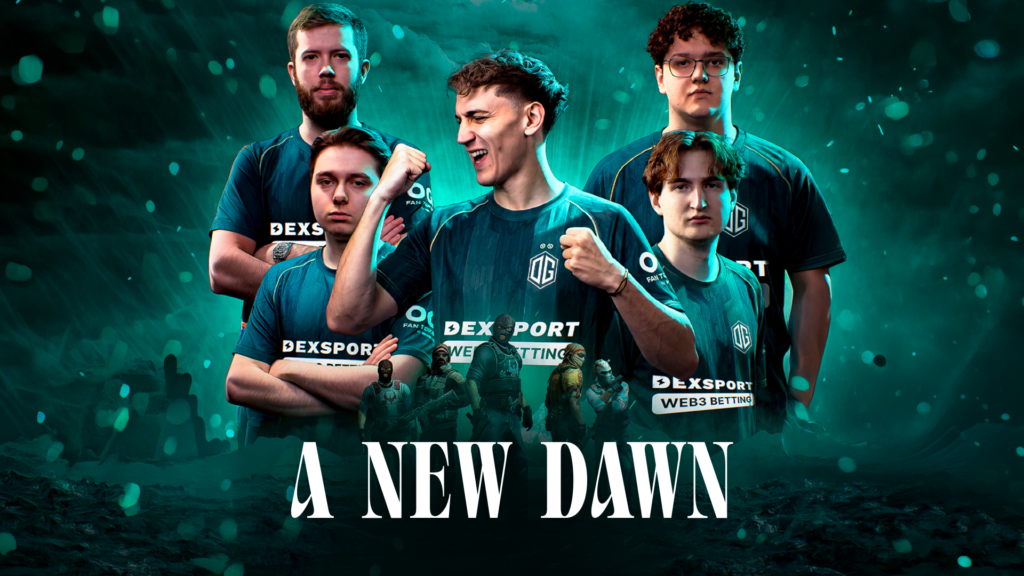 OG Esports CS 2: A new dawn poster. Features the fulL CS2 roster